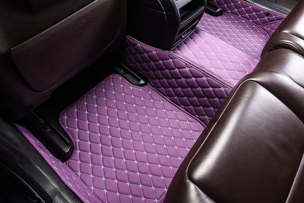 Purple Custom Diamond Car Mats Clearance