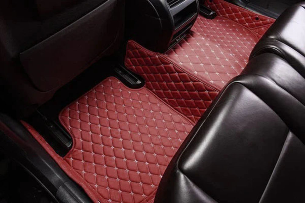 Wine Red Custom Diamond Car Mats Clearance
