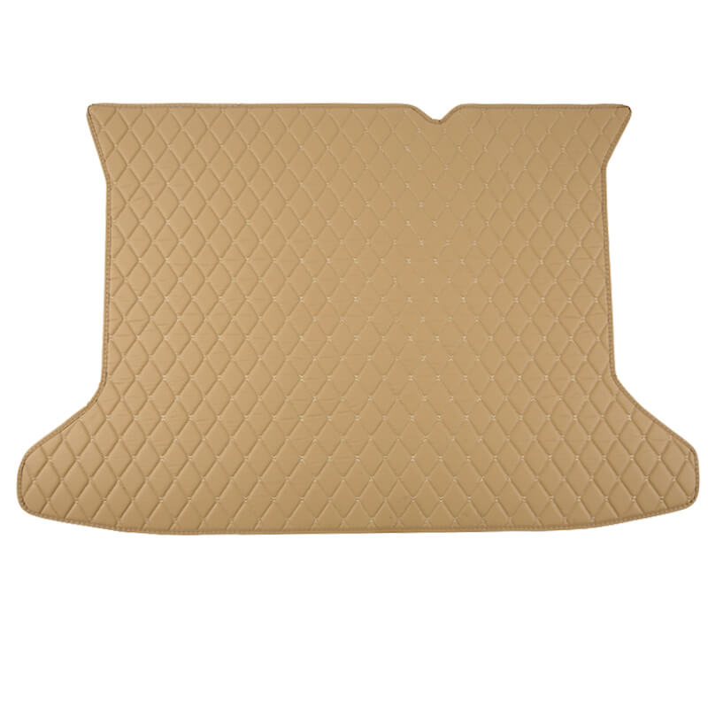 Beige Luxury Leather Diamond Trunk Base Mats Clearance