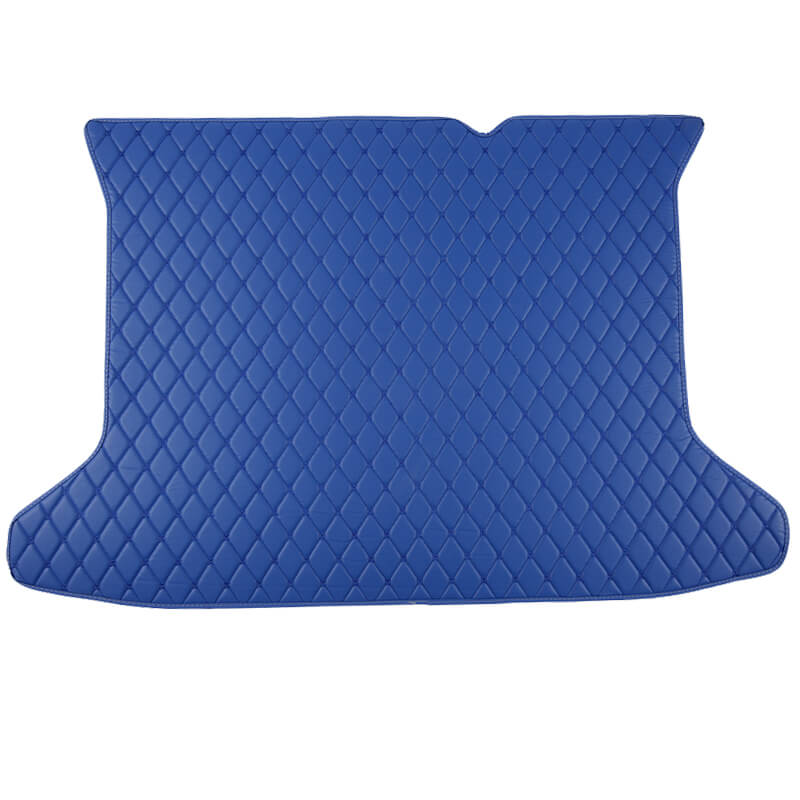 Blue Luxury Leather Diamond Trunk Base Mats Clearance