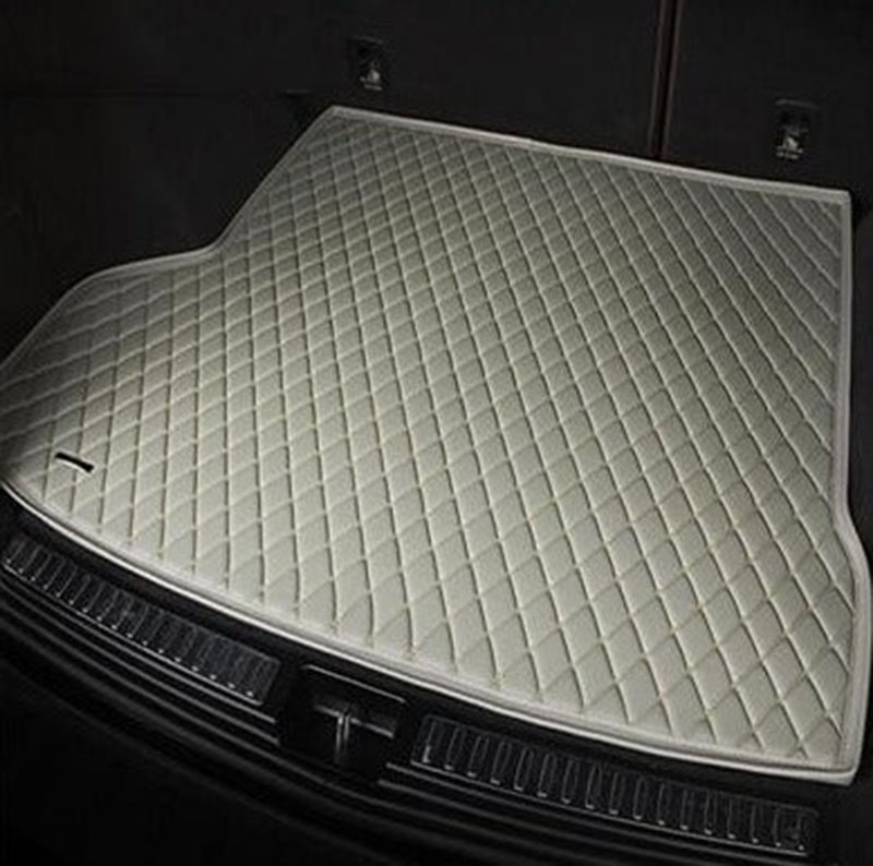Grey Luxury Leather Diamond Trunk Base Mats Clearance