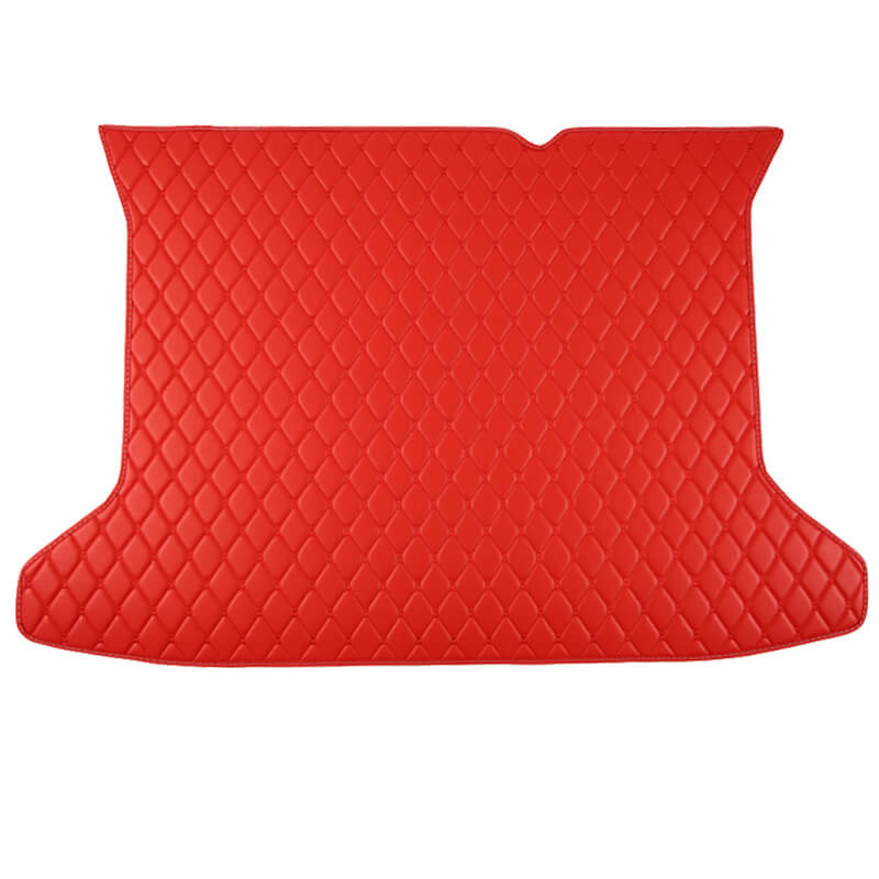 Red Luxury Leather Diamond Trunk Base Mats Clearance