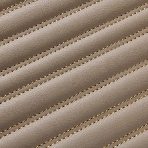 Beige Luxury Leather Stripe Car Mats Clearance