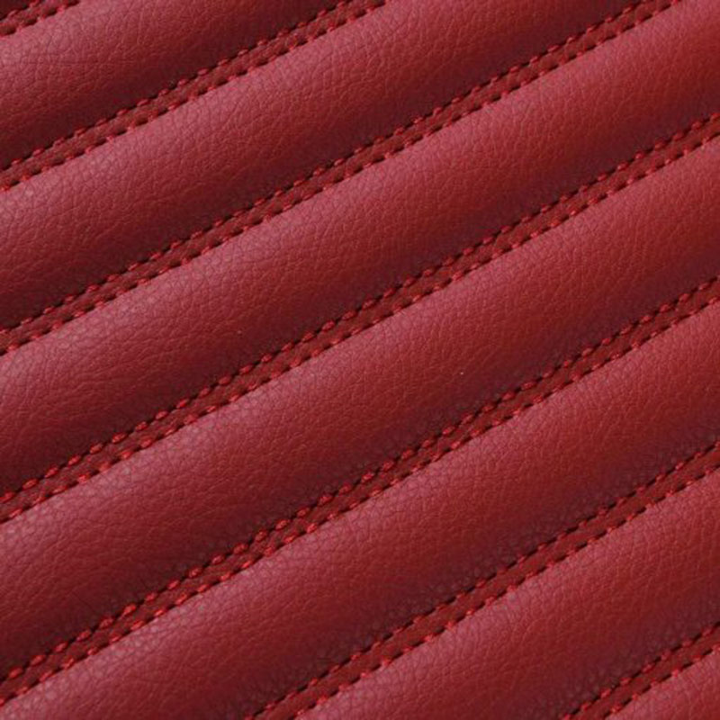 Maroon Luxury Leather Stripe Car Mats Clearance