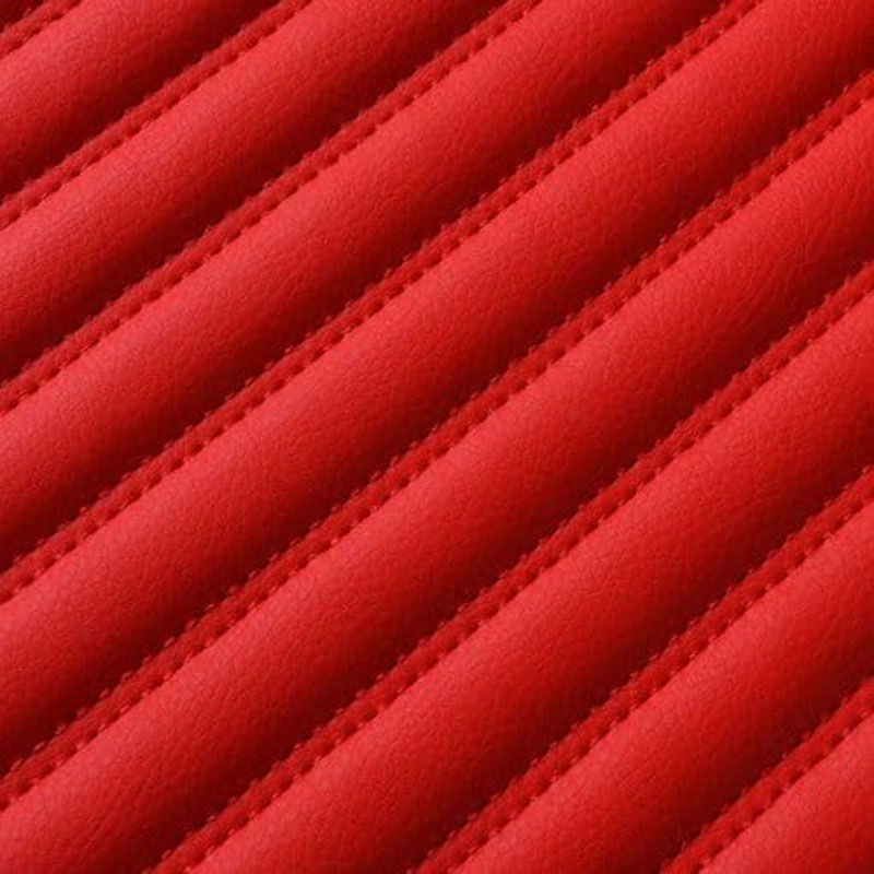 Red Luxury Leather Stripe Car Mats Clearance